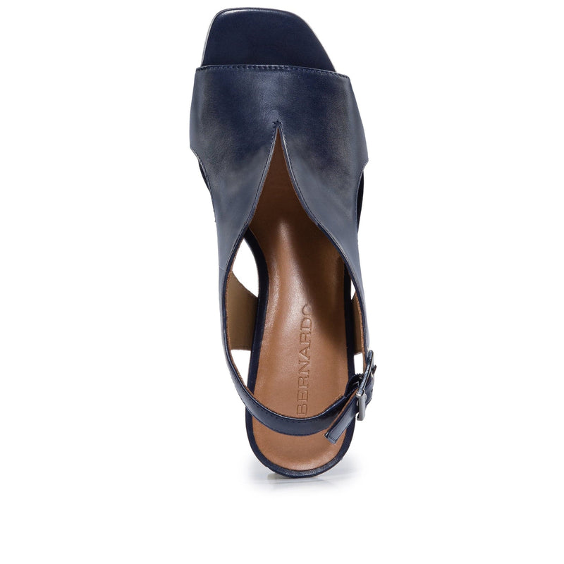 Bernardo Bedford Mid Hakken Sandalen Dames Donkerdonkerblauw | MKV1439JB