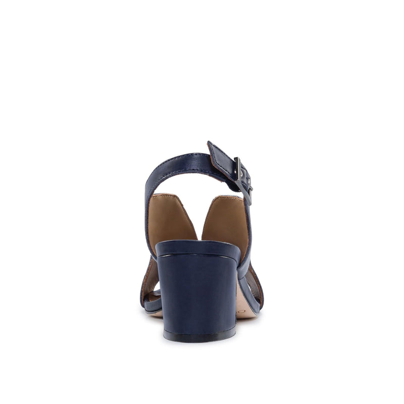 Bernardo Bedford Mid Hakken Sandalen Dames Donkerdonkerblauw | MKV1439JB