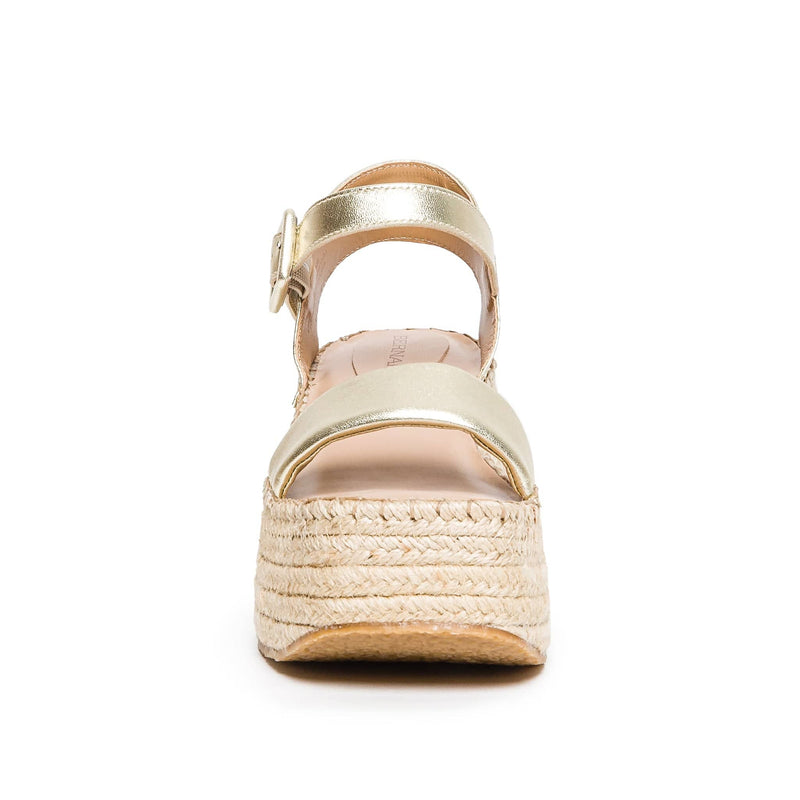 Bernardo Mallorca Espadrille Plateau Sandalen Dames Goud | WJW7738FE