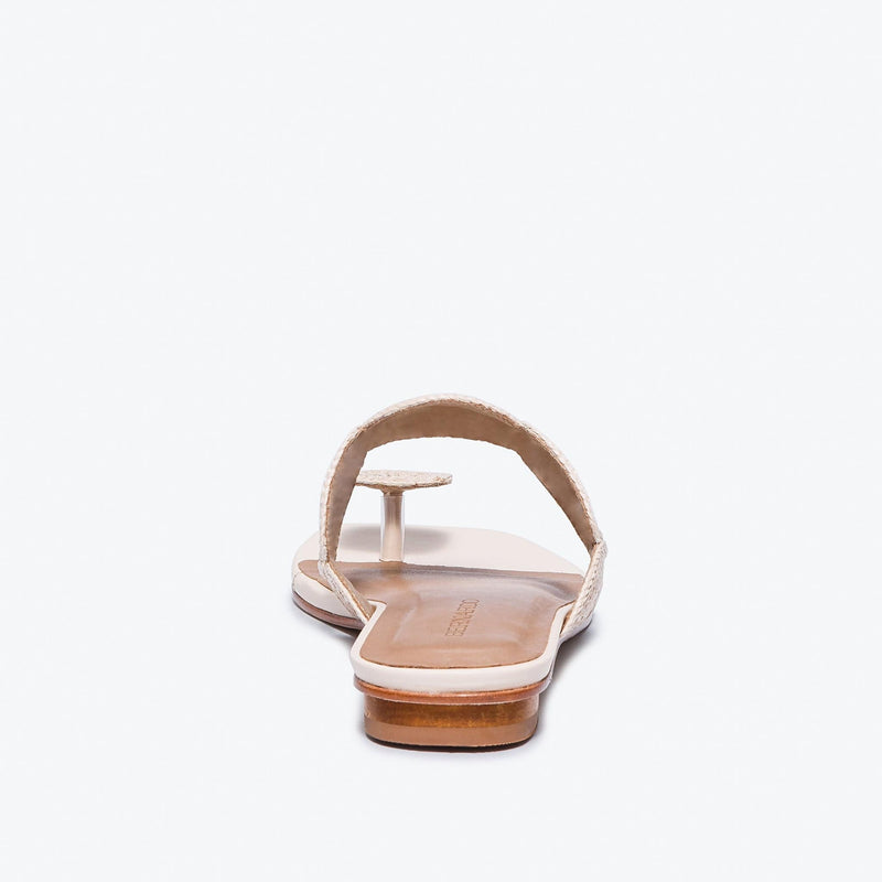Bernardo Palermo Raffia Schuifsandalen Dames Wit | WZU5691DZ
