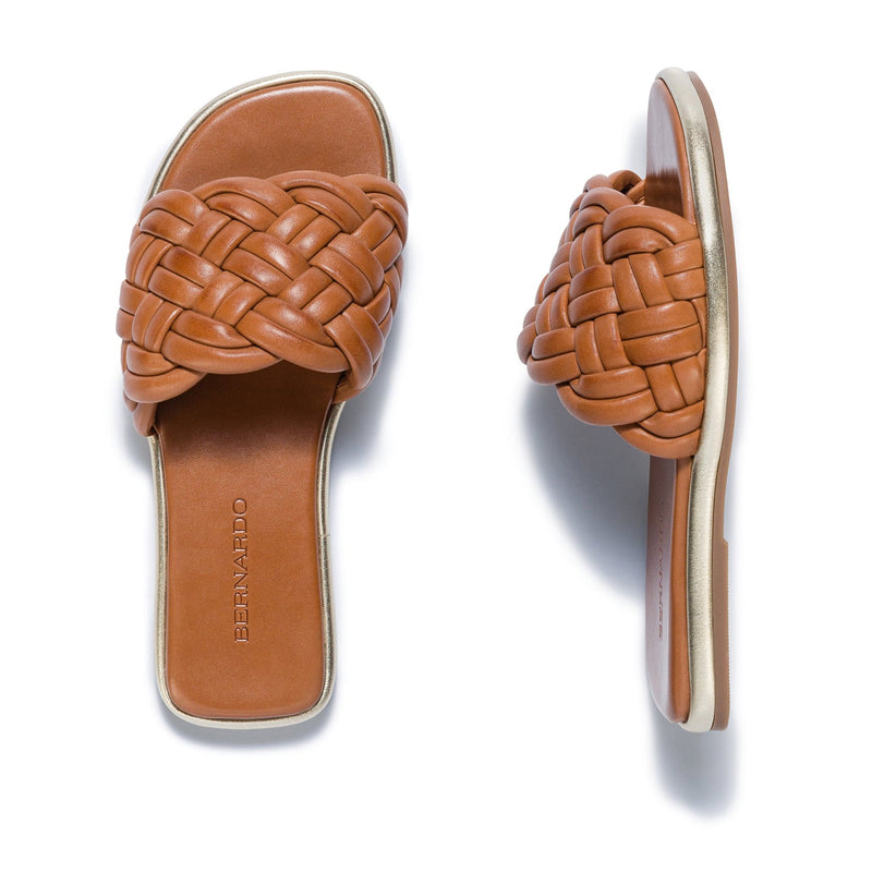 Bernardo Troy Woven Schuifsandalen Dames Donkerbruin | XFZ8159HW